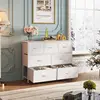 7-Drawer White Dresser - Fabric Storage Tower with Steel Frame & Wood Top for Bedroom/Entryway 2