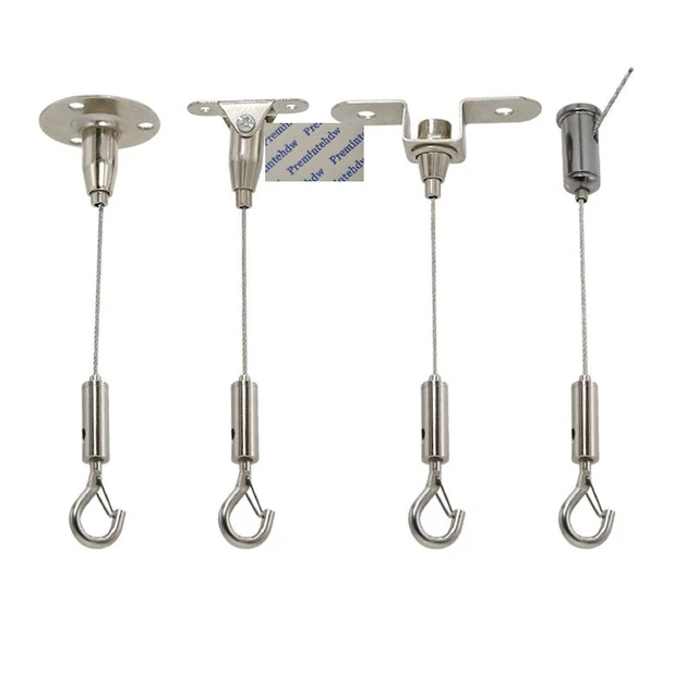 4Pcs Top Mount Hanging Wire Cable Rope Adjustable Hook With Safety