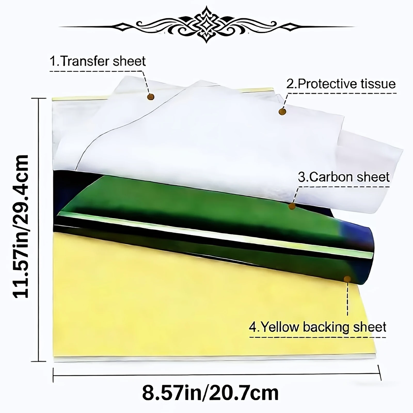 Tattoo Transfer Paper A4 Size DIY Stencil Tracing Paper Carbon Thermal Copy Paper for Tattoo Copier Tattooists Tattoo Supplies - 6