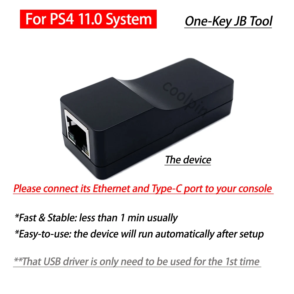 USB Dongle JB USB Adapter For PS4 FW System With Ethernet