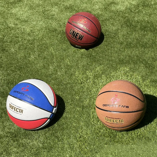 DEPORTE FANS Balón de Baloncesto, Talla 5,6,7 Cuero PU Balón Baloncesto  para Entrenar y