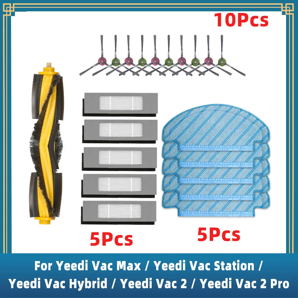 Kit Di Ricambio 13 Pezzi Per Yeedi Vac 2 Pro/Hybrid/Max/Station - Spazzole, Filtri E Attrezzi