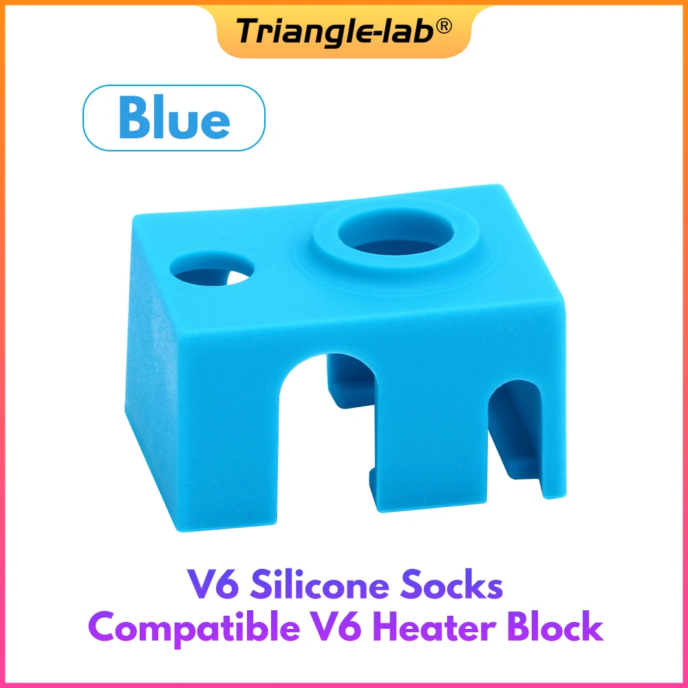 Trianglelab-silicone Aquecedor Bloco Meias v6 Meias para Heatblock Pt100 Dragão Hotend Bico Super Alta Qualidade Cartucho c - Imagem 2