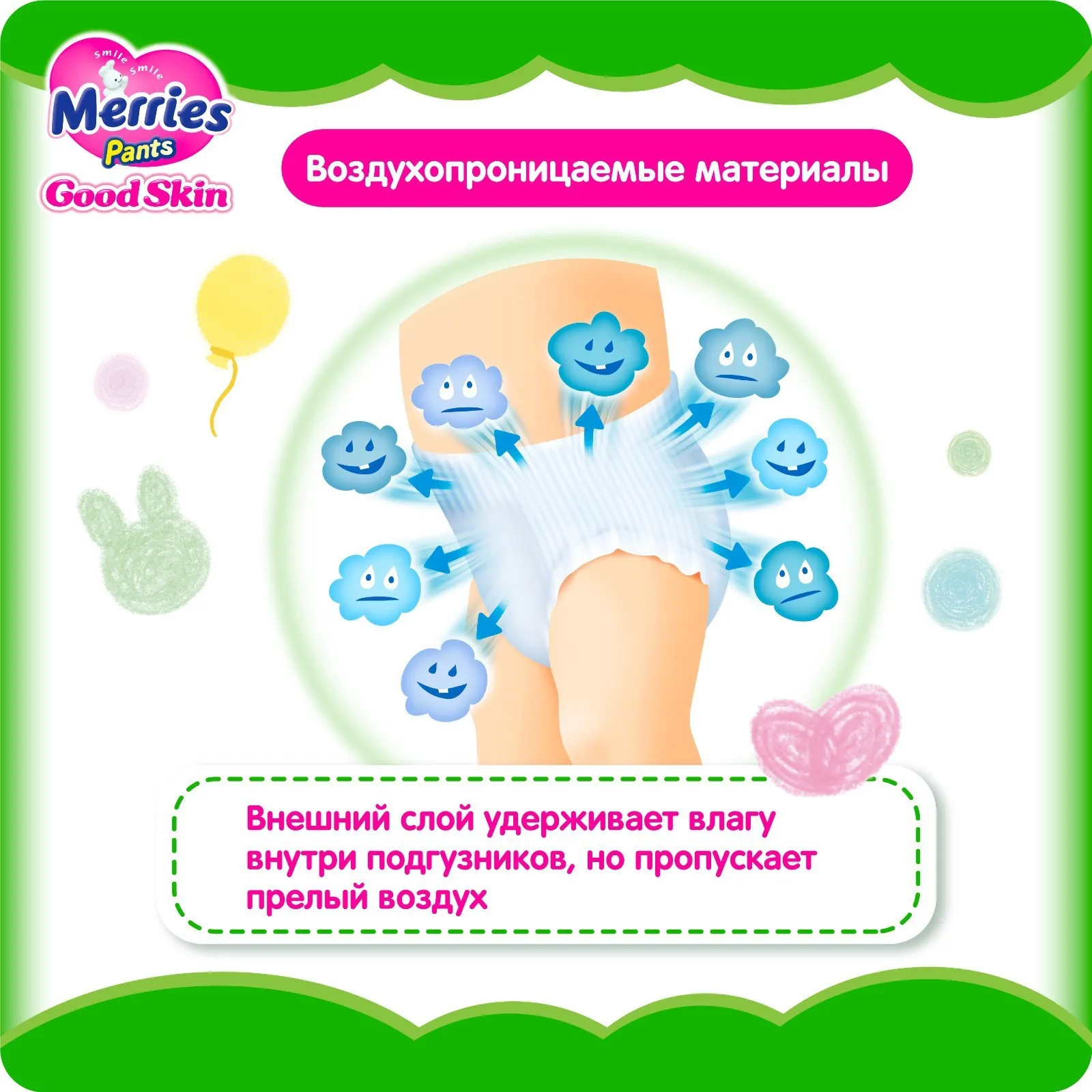 Рисунок 5 - Подгузники-трусики Merries Good Skin