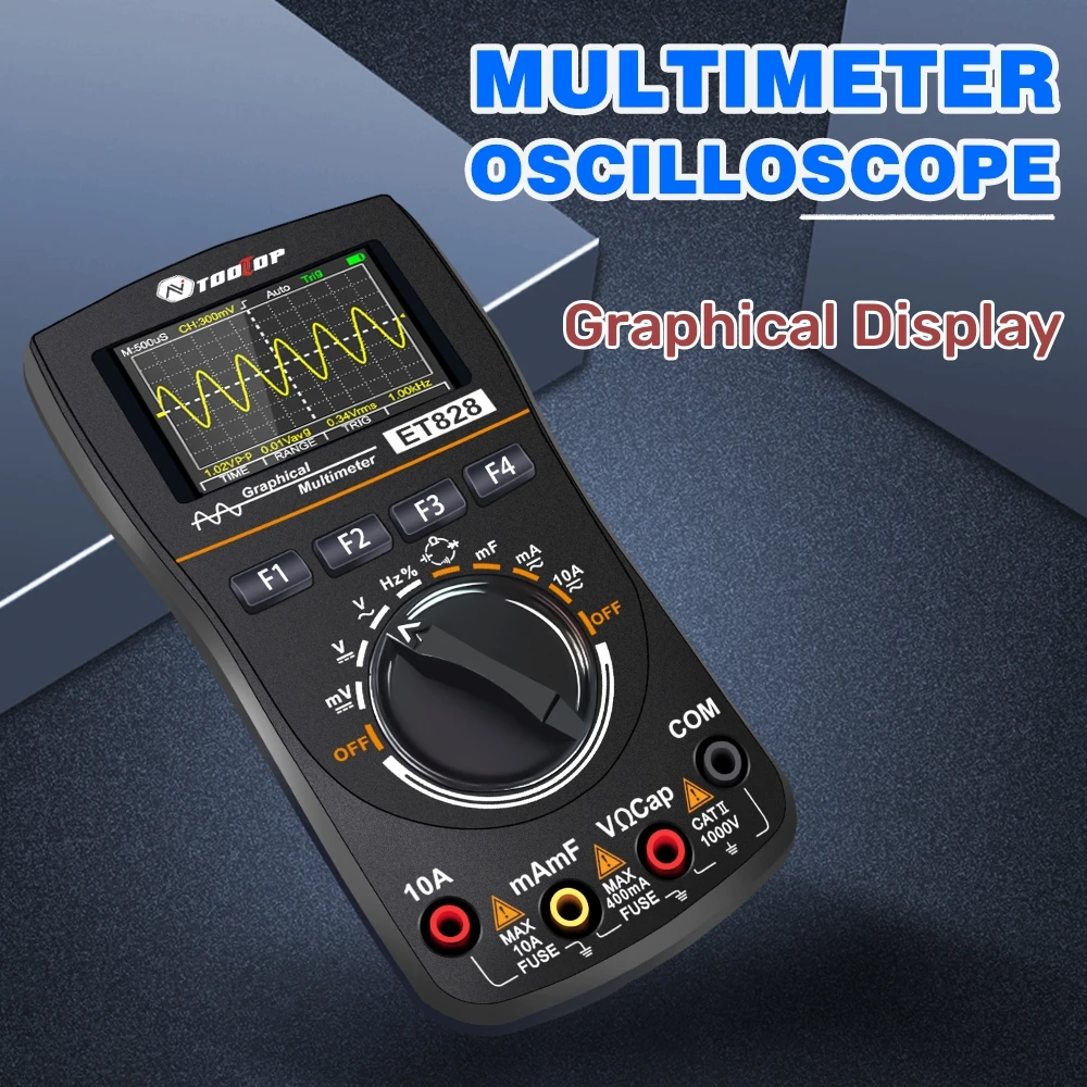 TOOLTOPET828DigitalOscilloscopeMultimeter2in1Graphical24
