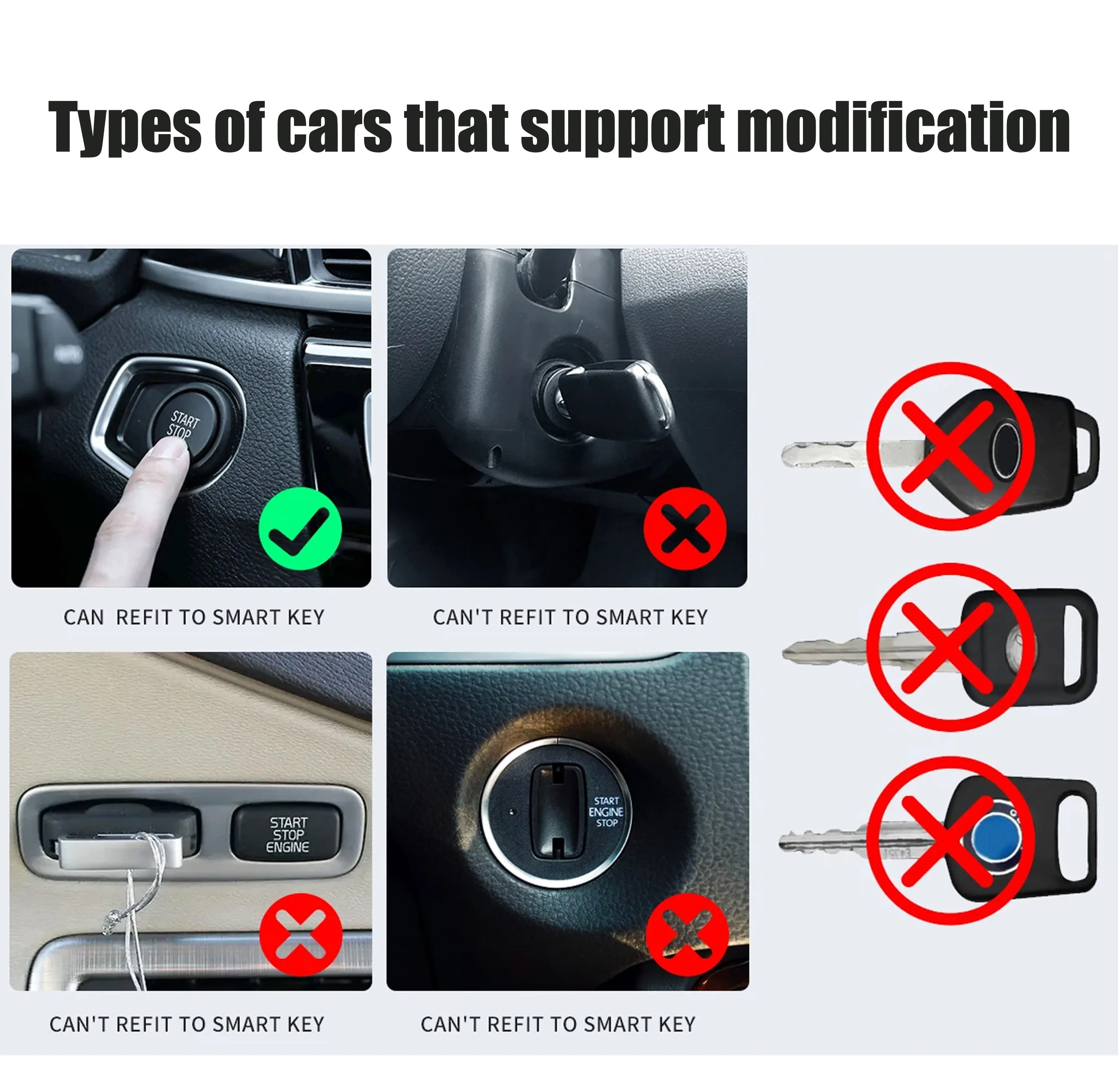 Una custodia per chiavi dell'auto realizzata in materiale in lega, dotata di un display LCD da 2,0 pollici e con funzione PKE. Modello: Chiave LCD TK900 - Image 3