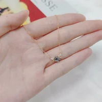 GEM'S BALLET Unique 0.63CTW Square Moss Agate Pendant Necklace in 925 Sterling Silver Art Deco Statement Jewelry Gift For her - Image 2