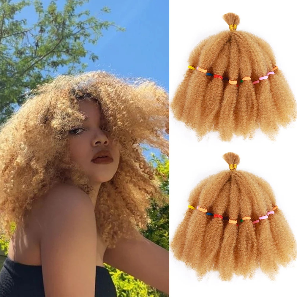 Primavera Afro Twist Kinky Bulk Intrecciare Sintetico Crochet Faux Locs Mahore Culry Trecce Estensioni Dei Capelli Natural Black Ombre Bundle