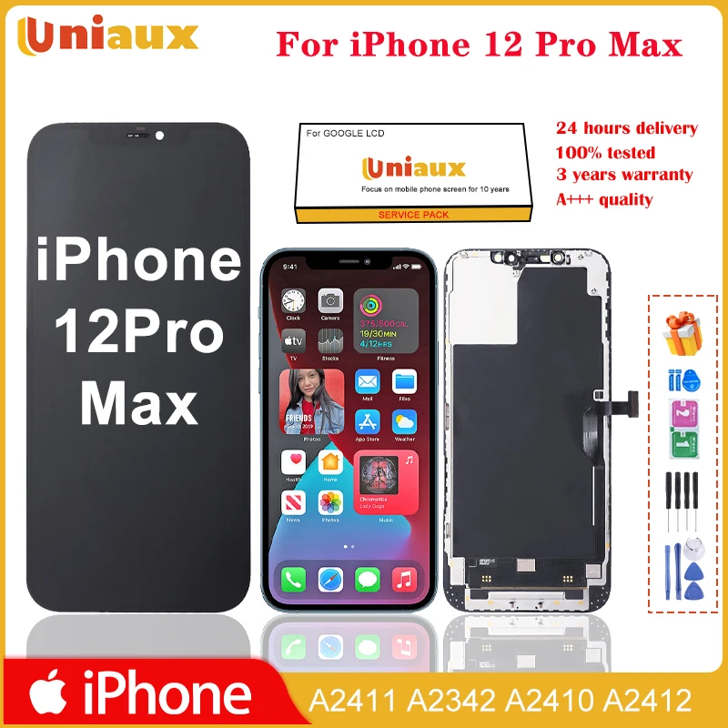 6.7 "Oled Per Iphone 12 Pro Max Display Lcd 3D Touch Originale Oled Flessibile Liquido Retina Hd Display Oled Duro Reattivo