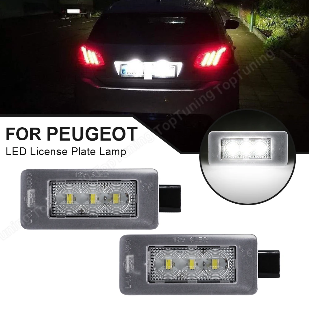 Canbus White LED Number License Plate Light Lamp For Peugeot 207