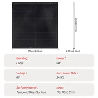 Mini panneau solaire 5W 6V, Module de cellule, panneau photovoltaïque pour l'extérieur, bricolage, 175mm x 175mm, panneau de charge solaire pour chargeur de batterie avec fil 6
