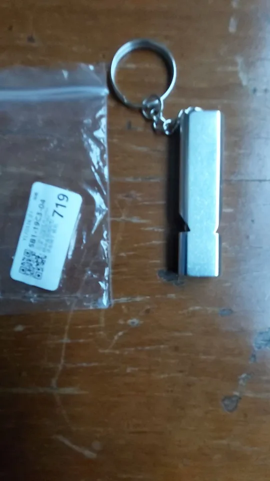 Portable whistle 120 db aluminum alloy double tube lifesaving emergency photo review