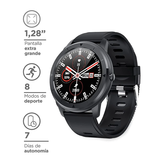 KSIX men's Eclipse smart watch multisport. Smartwatch touch 1.28 IPS  waterproof with Bluetooth. Activity bracelet with pulse meter, blood  pressure gauge and oxygen - AliExpress