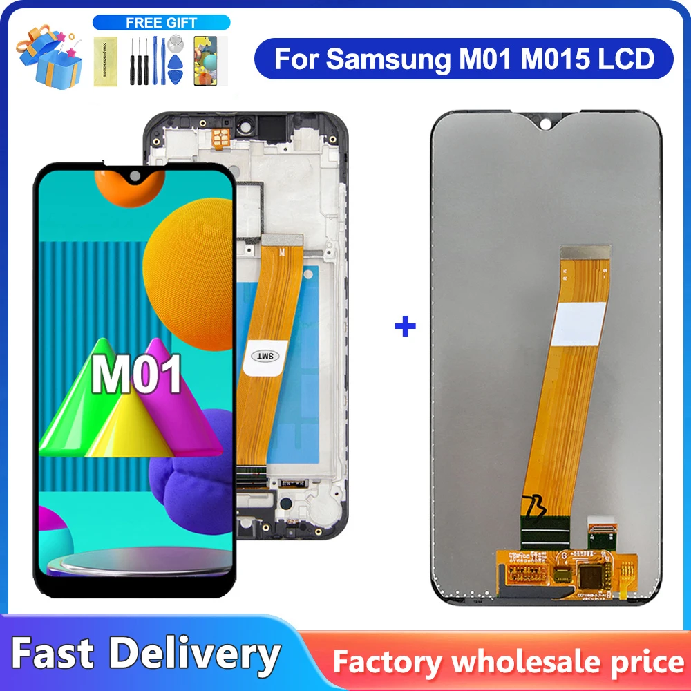 ЖК-дисплей с сенсорным экраном и дигитайзером в сборе для Samsung M01 M015F/DS, ЖК-экран для Galaxy M01 M015F