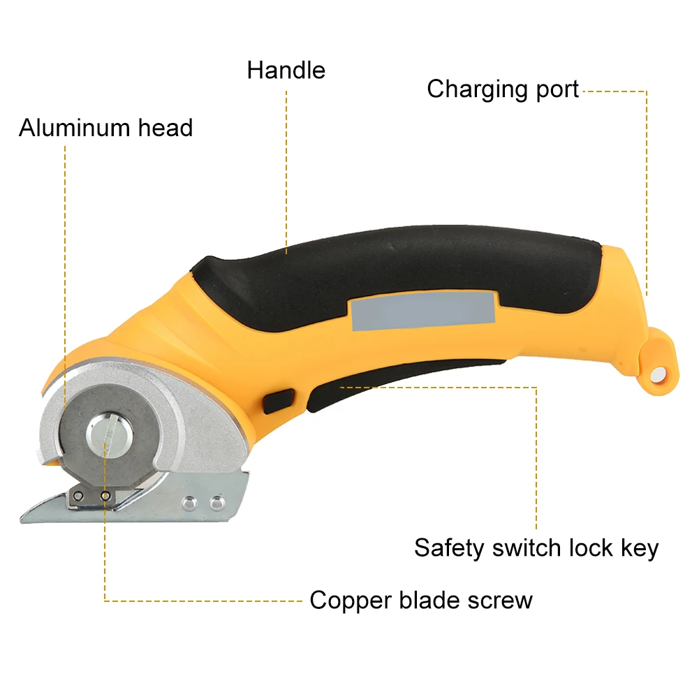 Cordless Electric Scissors Multifunctional Rotary Cutter Shear For Fabric  Leather Cloth Cardboard Cutting Tool USB Rechargeable - AliExpress