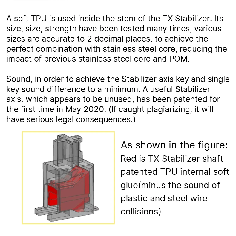 TX KEYBOARD AP 1.6T PCB Stabilizer ( Screw-in) 3