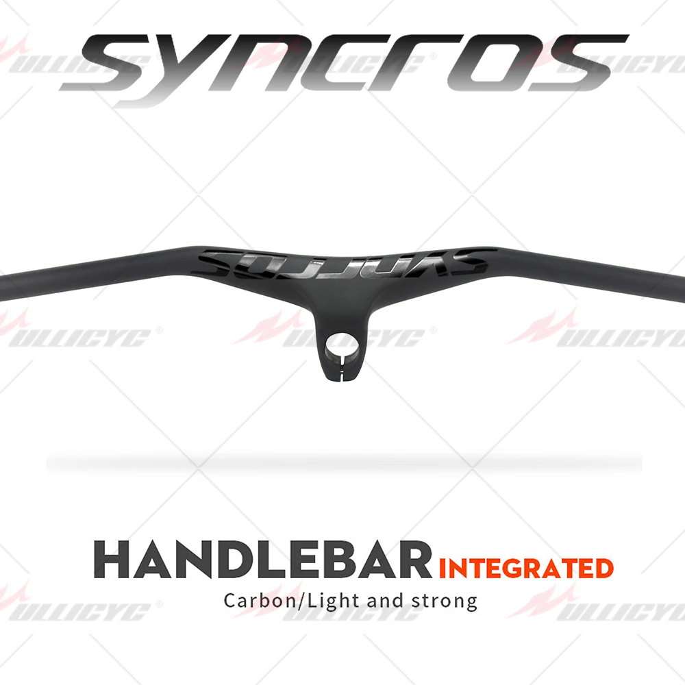 SYNCROS Mtb Handlebars 28.6mm-17Degree Carbon Integrated Cockpit Handlebar For Mountain Bike 660~800mm Bicycle Parts bicycle accessories,bicycle handlebar