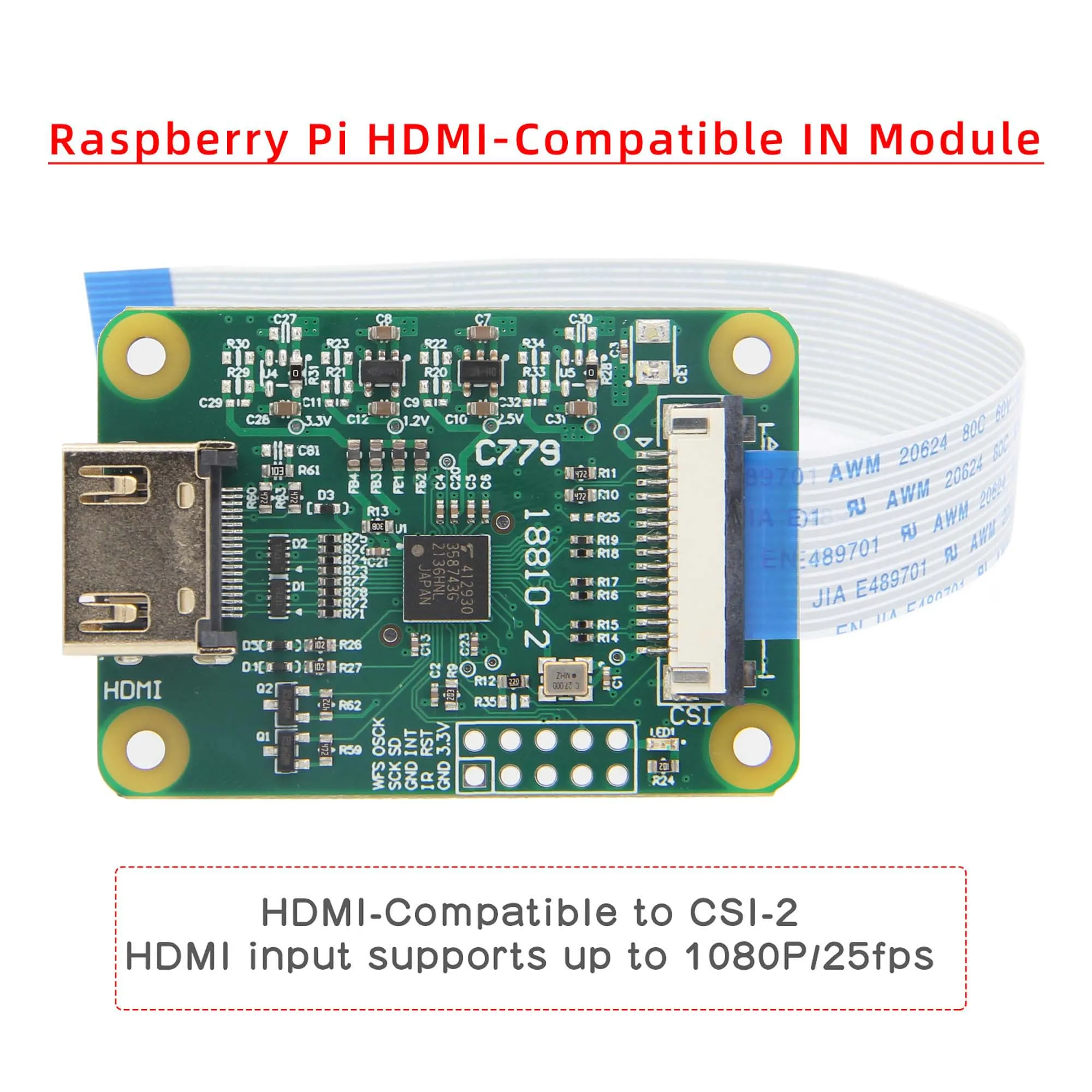 Raspberry pi hdmi-CSI-2 c779モジュールと互換性があり、inputeは最大1080p25fpsをサポート  Aliexpress