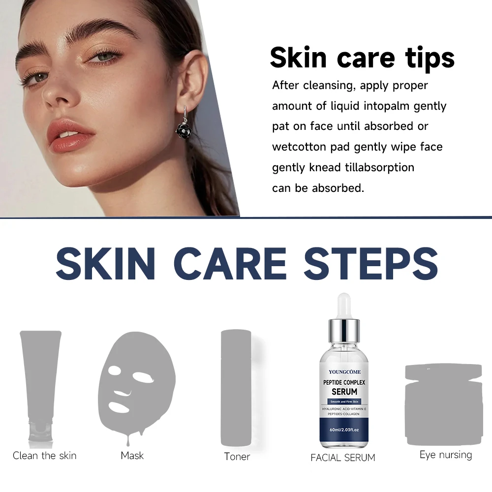 PEPTIDE COMPLEX SERUM for Face for Brightening Skin,Dark Spot Corrector Sensitive Skin Cell Regenerating Lifting Skincare40/60ml 4