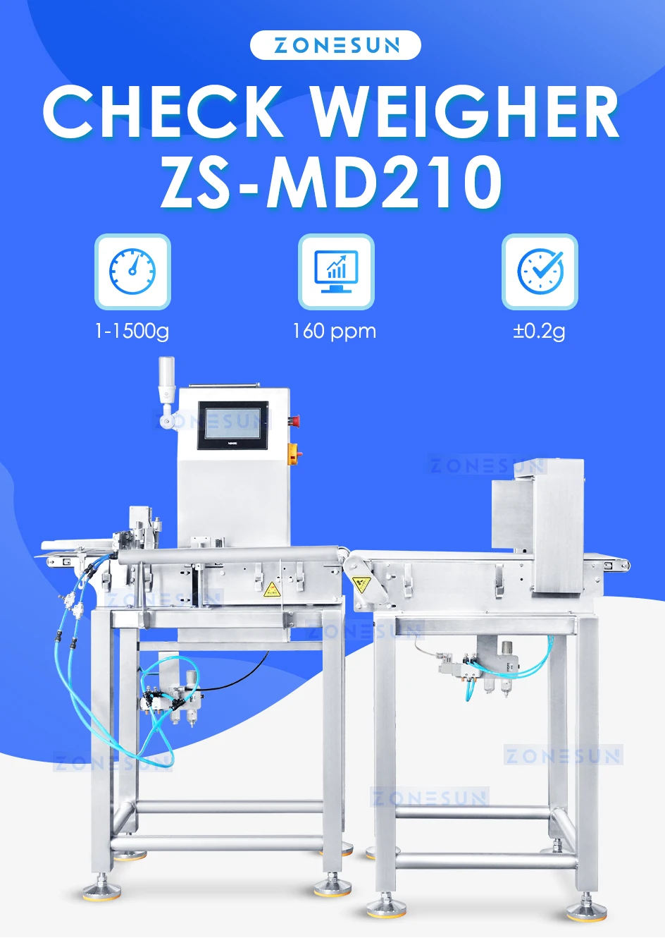 ZONESUN ZS-MD210 Industrial Check Weighing Machine