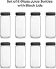 Set of 8 Glass Juice Bottles, 16 oz Capacity, Includes Caps & Labels, Ideal for Juice, Cold Brew, or Smoothie Storage. 4
