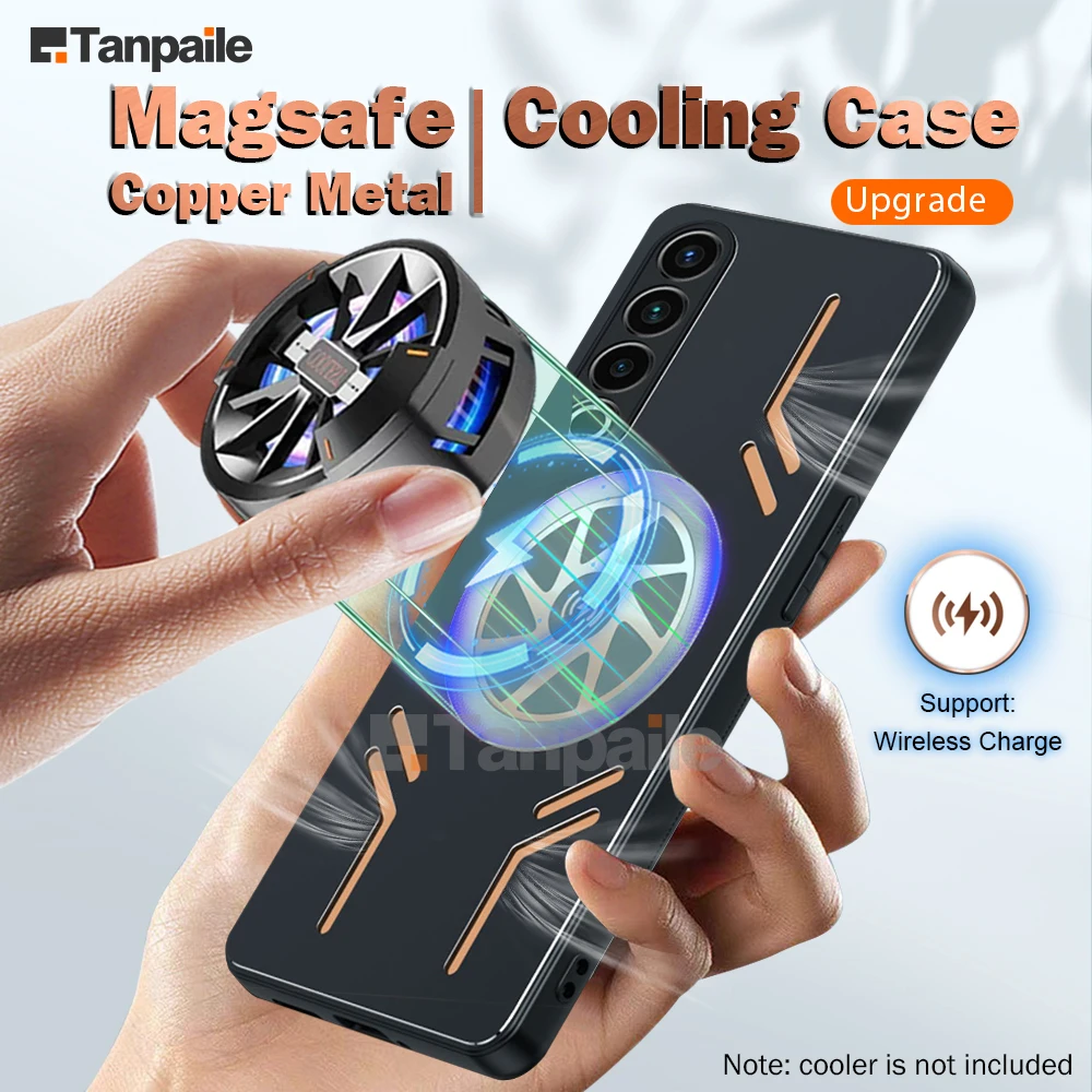 

Magsafe Wireless Charge Cooling Case For Meizu 20 18 18S Pro Shockproof Copper Metal Heat Dissipation Cover