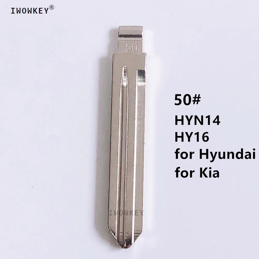 10pcs 50# Flip Blank key Blade HYN14 HY16 HYN14FH for Hyundai ACCENT ELANTRA Kia Key Blade for KD keydiy xhorse VVDI remotes