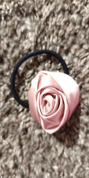Attaches cheveux en spirale fine rose chaud foncé rougeâtre / cordon