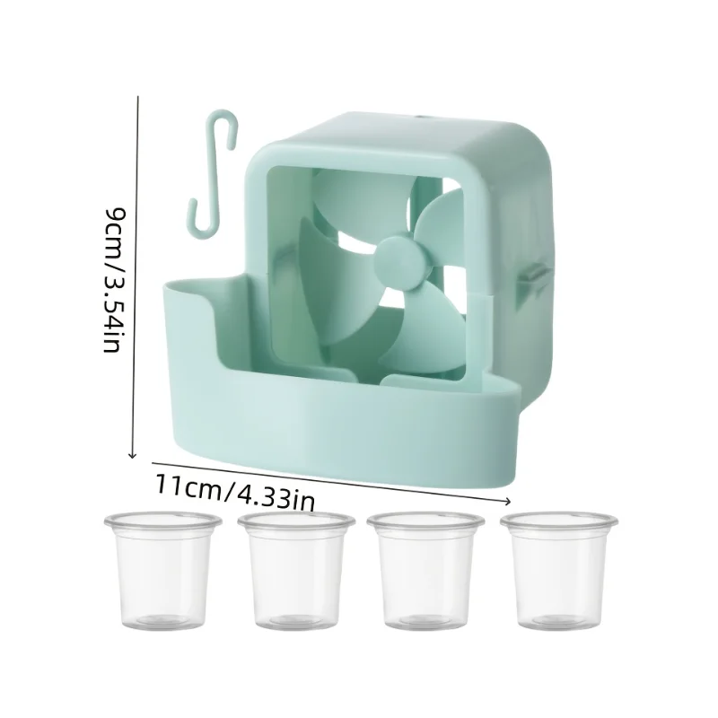 Portable Electric Fan Cooling Storage Box with Hanging Hook