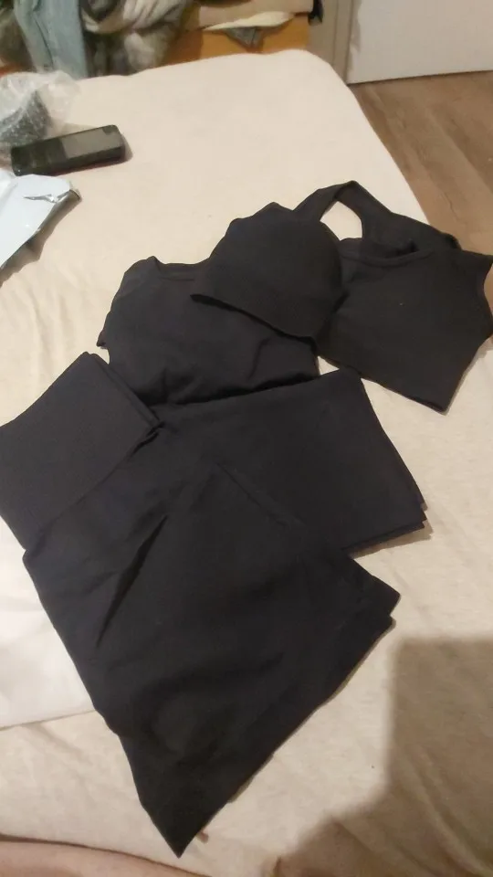 WAREBALL 2/3/4pcs Seamless Yoga Set Gym Clothes Sportswear Yoga Suits For Women Fitness Set Tracksuits Sports Bra Gym Leggings photo review