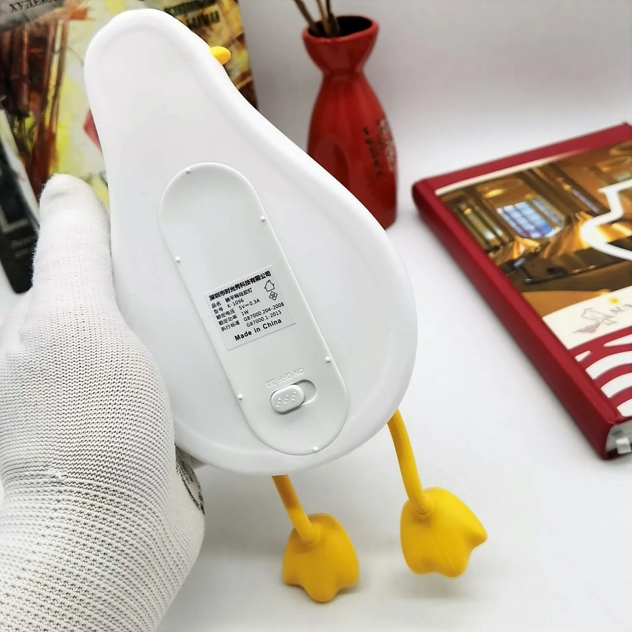 2022 LED Lying Flat Duck Silicone Night Light USB Charging Bedside with Sleep Night Light Pat Dimming Atmosphere Table Lamp Gift photo review