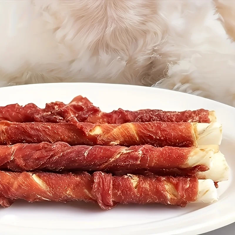 Duck Wrapped Rawhide Sticks 100g/500g(3.53oz/1.1LB) Dog Treats For Small Medium & Large Dog Made With Real Duck
