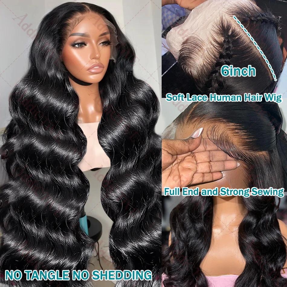 Human Hair Wig 40 Inches HD Body Water Wave Transparent Lace Front Human Hair Wig 13x4 Lace Frontal Brazilian Remy Hair