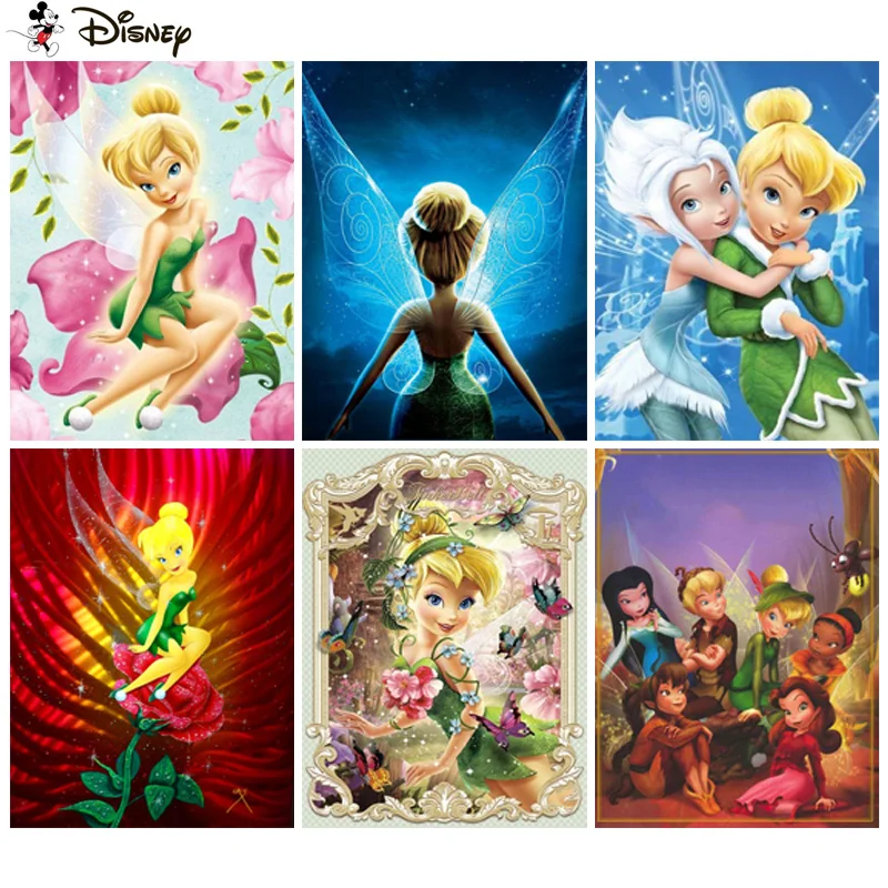 Disney Full Drill Diamond Painting "Cartoon Tinkerbell" Immagine Fai Da Te Di Strass 5D Diamond Ricamo Cross Stitch Decor