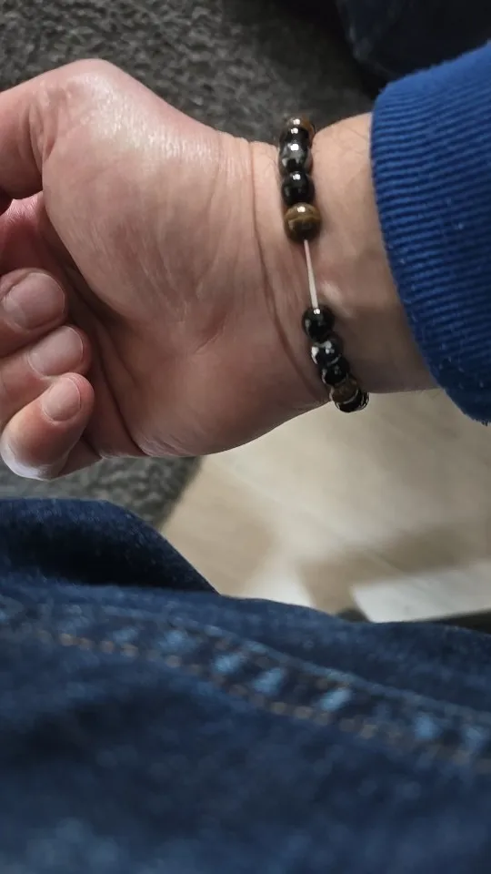 Triple Protection Bracelet: Tiger’s Eye, Obsidian & Hematite photo review