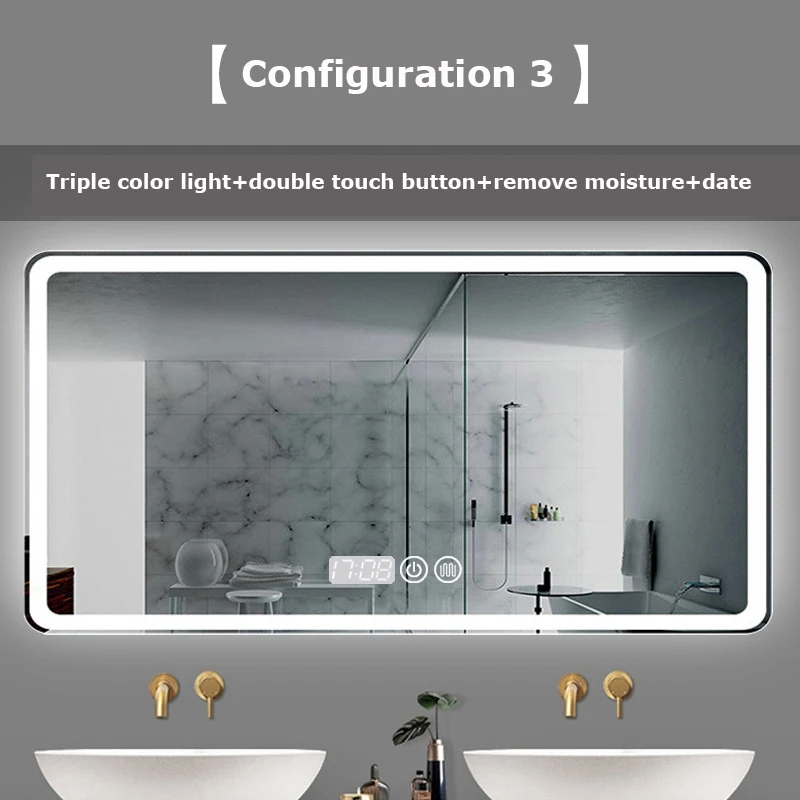 Smart Mirror Remove Mositure Bluetooth Date Indication Modern Life Bathroom Living Room Usage