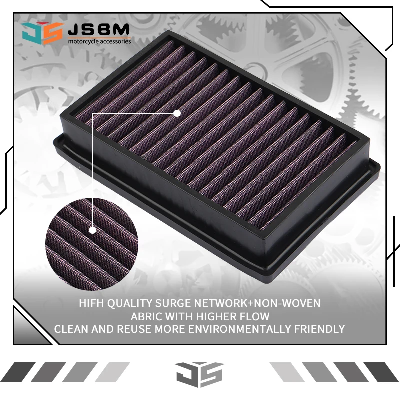 Motorcycle Air Filter JSBM High Flow For CFMoto 800NK 800 NK NK800 CF800-7 CF800-7F P-CF8N23-01 Washable Intake Cleaner Element