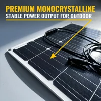 Panneau solaire monocristallin flexible 100W PET, chargeur solaire portable pour camping-car, camping, yacht, alimentation de batterie extérieure 4