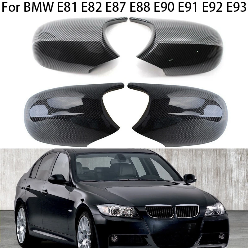 Carbon Fiber Side Wing Rearview Mirror Cover Cap Car Accessories For BMW 1 3 Series M3 E81 E82