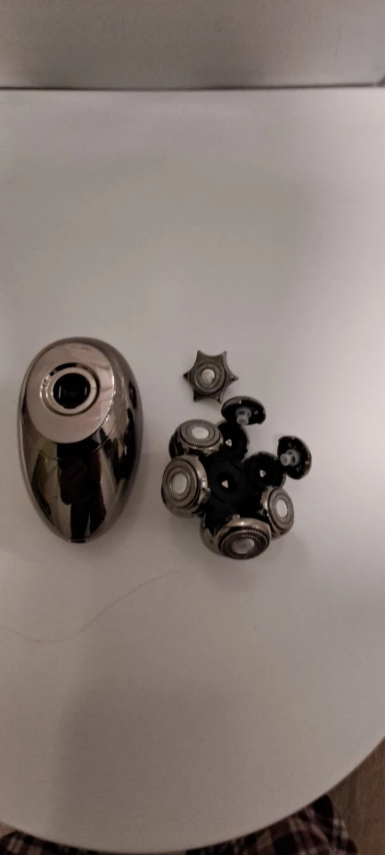 Homens 7d flutuante barbeador elétrico molhado seco barba aparador de pêlos navalha elétrica recarregável cabeça careca máquina de barbear display lcd photo review