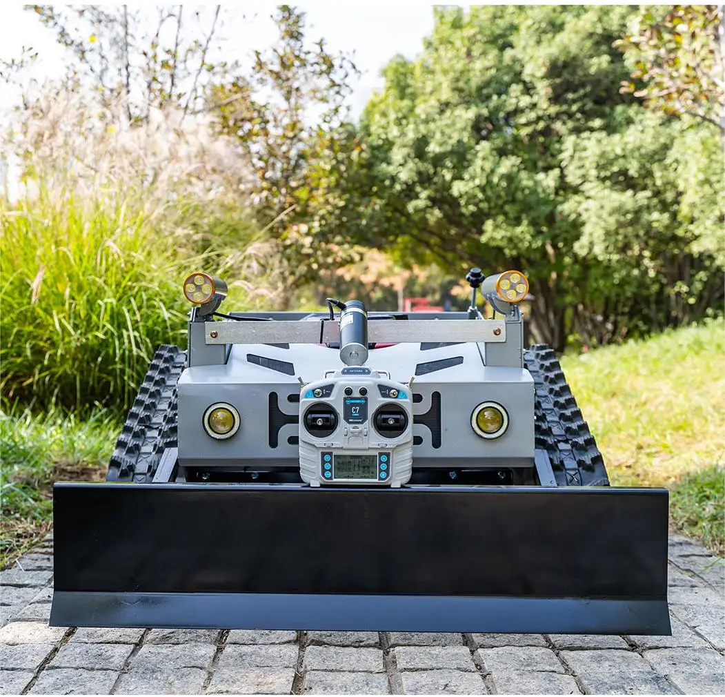 CE certified 550mm remote control crawler electric intelligent snow removal robot lawn mower manufacturer for sale at low price