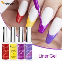 VENALISA Liner Gel 8ml 21 Colors Super Brush Glitter Neon Color Painting Gel Easy Apply French Gel Nail Art Design Drawing Gel 2
