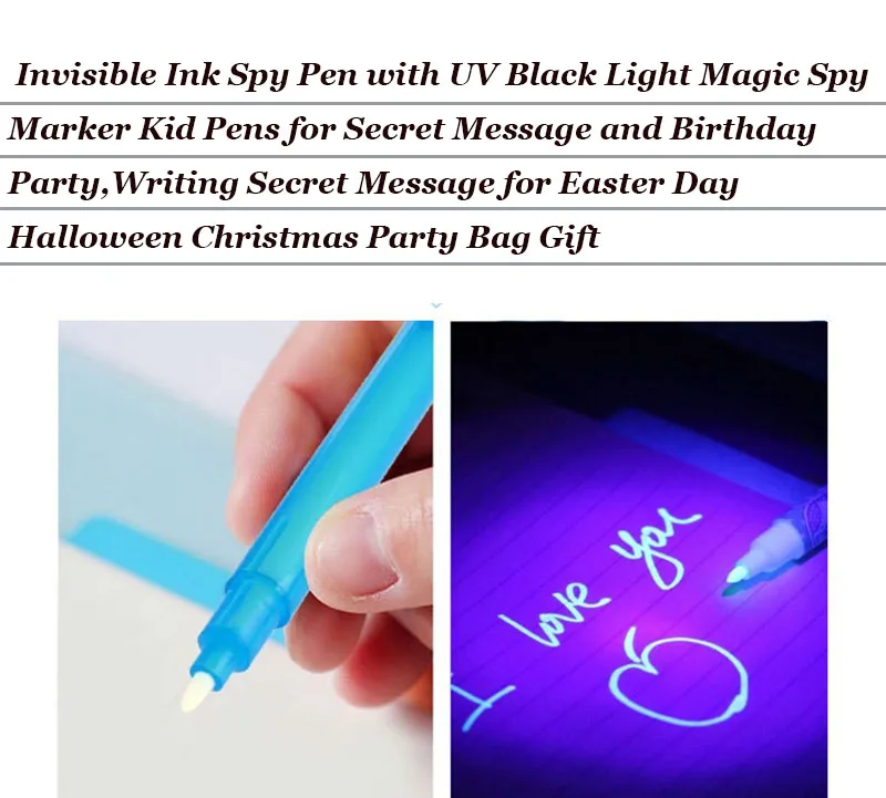 Large Invisible Ink Pen with UV Light Party Favors for Kids Magic for Students Prompt Delivery by DHL Express
