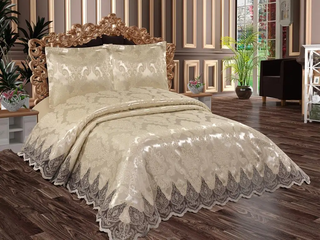 

Dowry Diyari Cypress 6 Piece Chenille Pique Set Beige