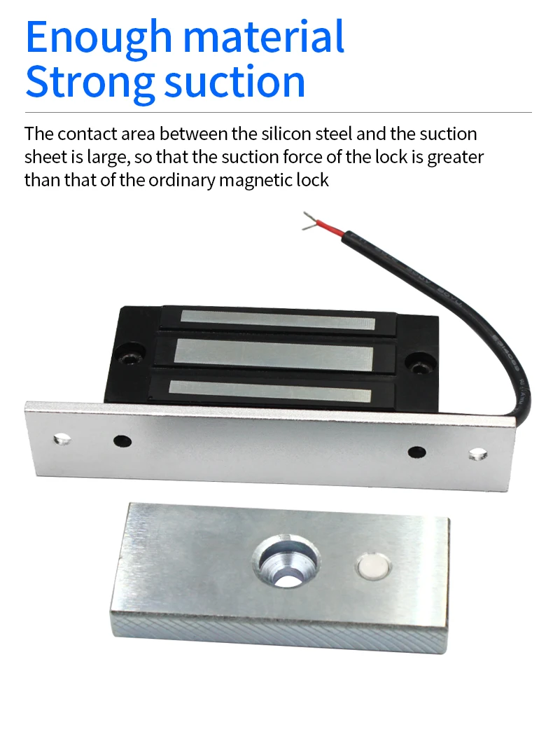DC12V 60KG 130Lbs Holding Force Mini Access Control Electric Magnetic Lock Side