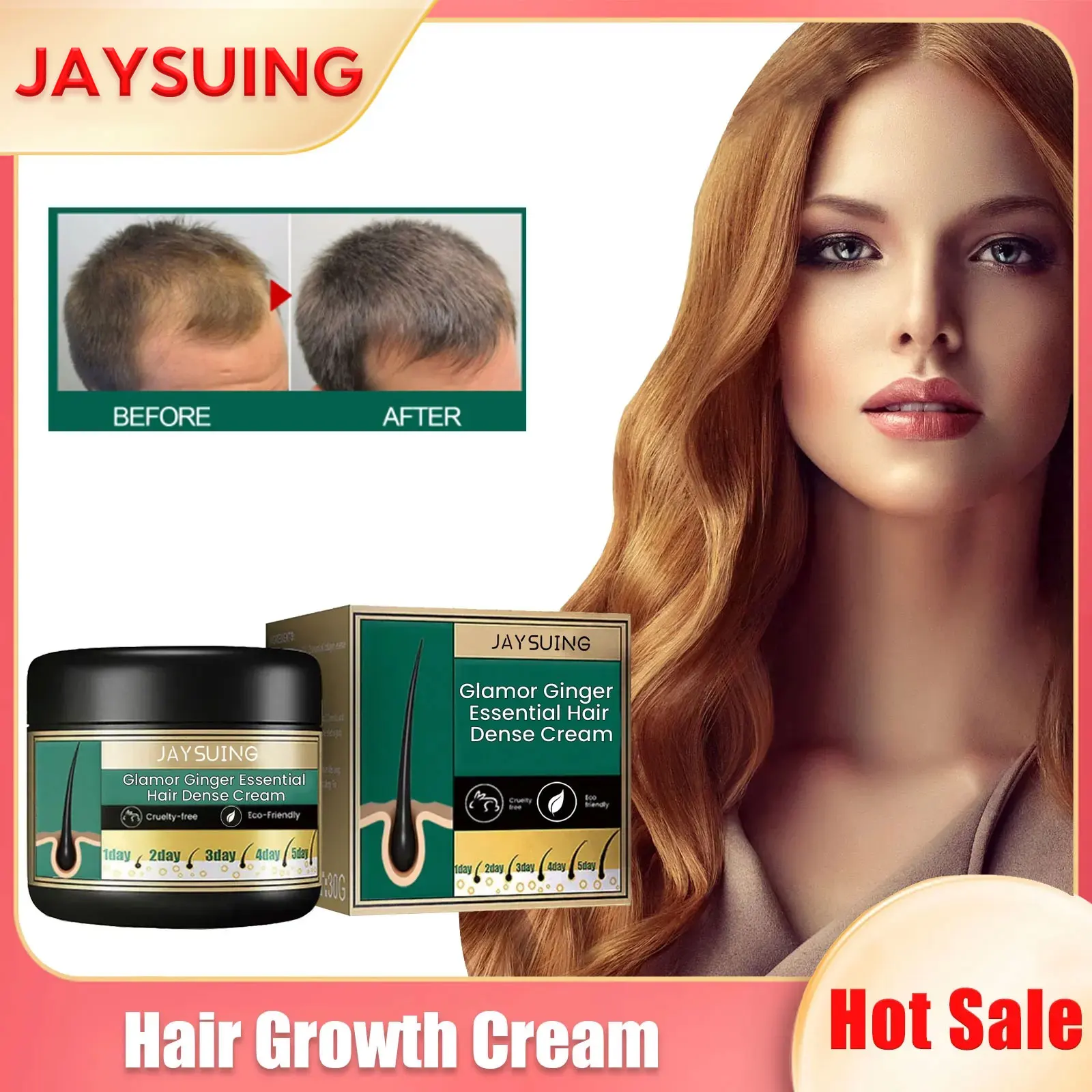 

Hair Growth Cream Ginger Alopecia Regrowth Repairing Prevent Hair Loss Baldness Treatment Dense Strengthener Hair Care Products