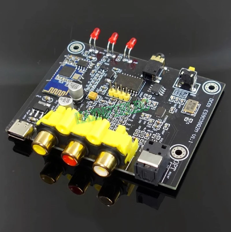 ES9038Q2M+QCC3003 Decoder Board Coaxial Optical Fiber Bluetooth input Decoding RCA 3.5mm Output For TV CD Set-top Box Upgrade audio decoder board