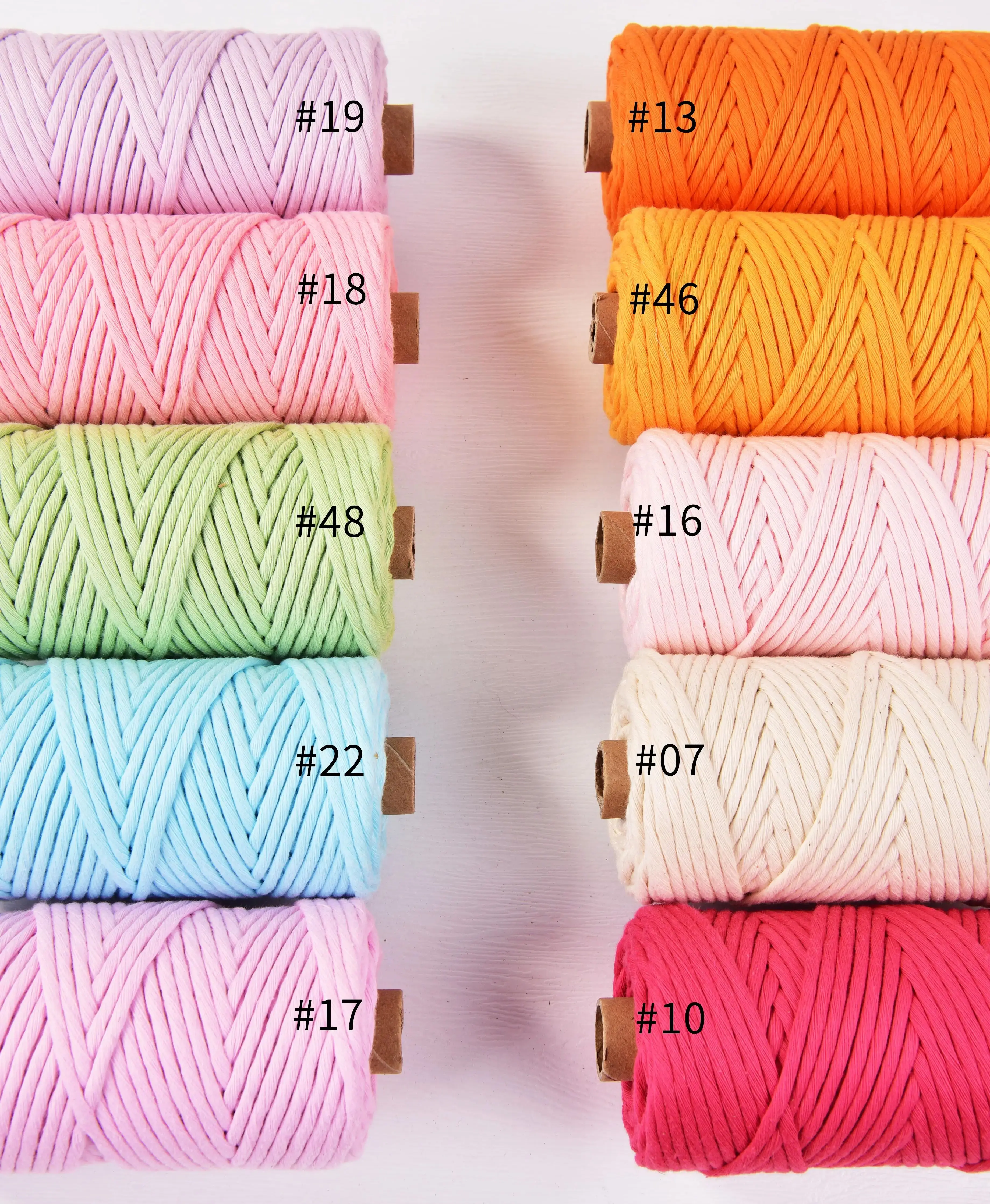 KNOTITUDE 3mm x 100yards Pure Cotton Single Strand Macrame Cord  320 feet Single Twist Natural Cotton Cord for Macrame 2