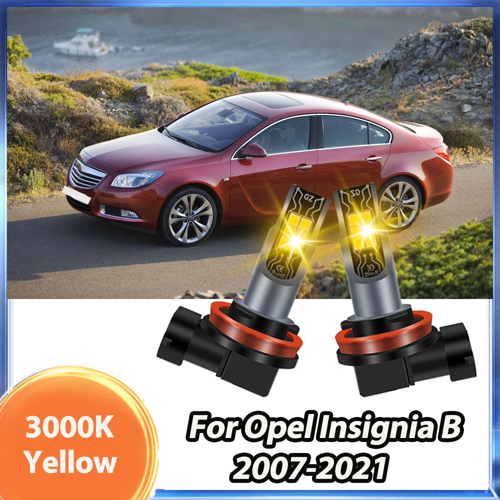 Opel Insignia B 2007-2021 용 2pcs LED 안개등 2009 2010 2011 2012 2013 2014 2015 2016 2017 2018 2019 Canbus 액세서리