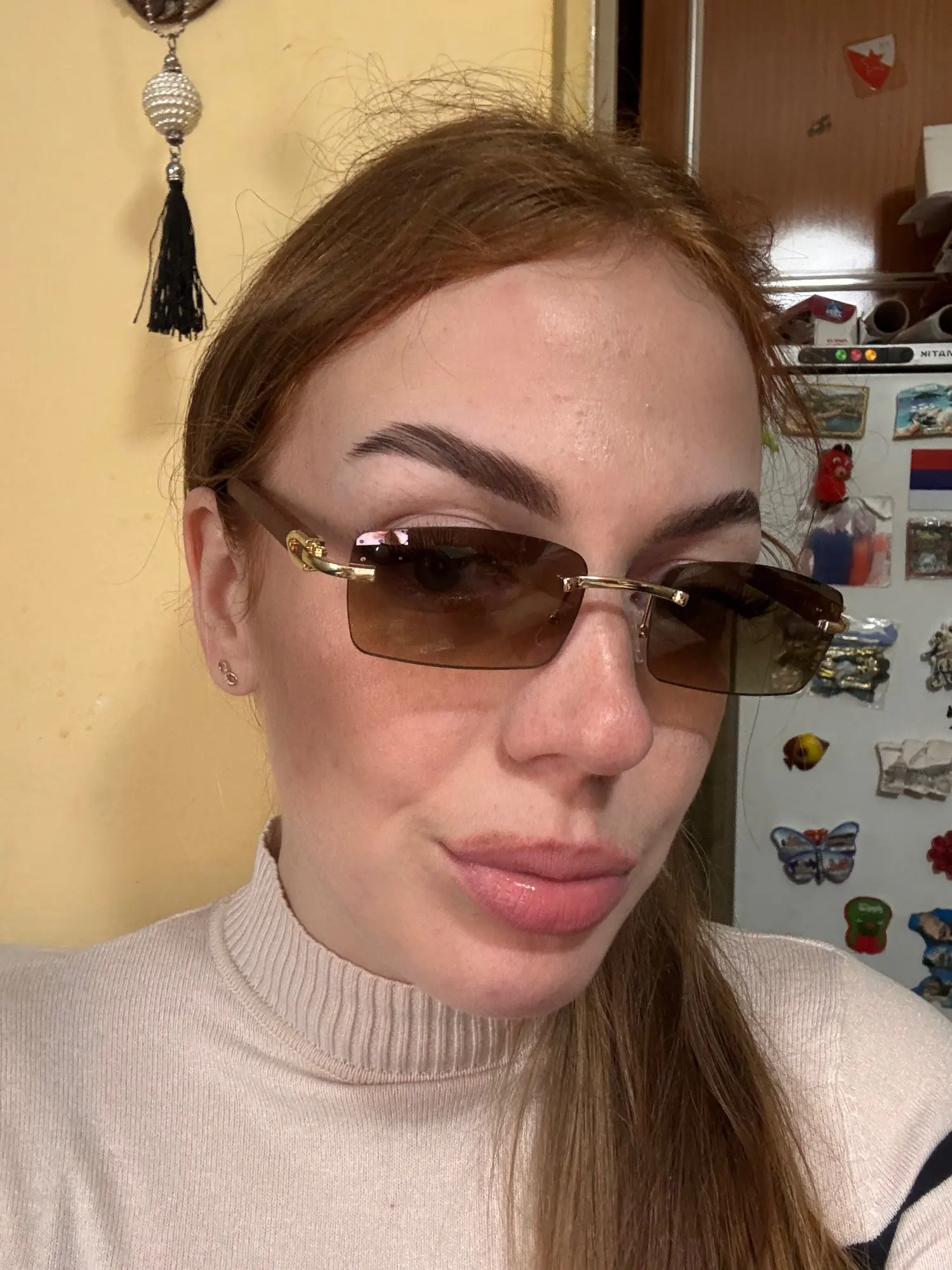 The Golden Timber Frames- Vintage Rimless UV-400 Protected Frames